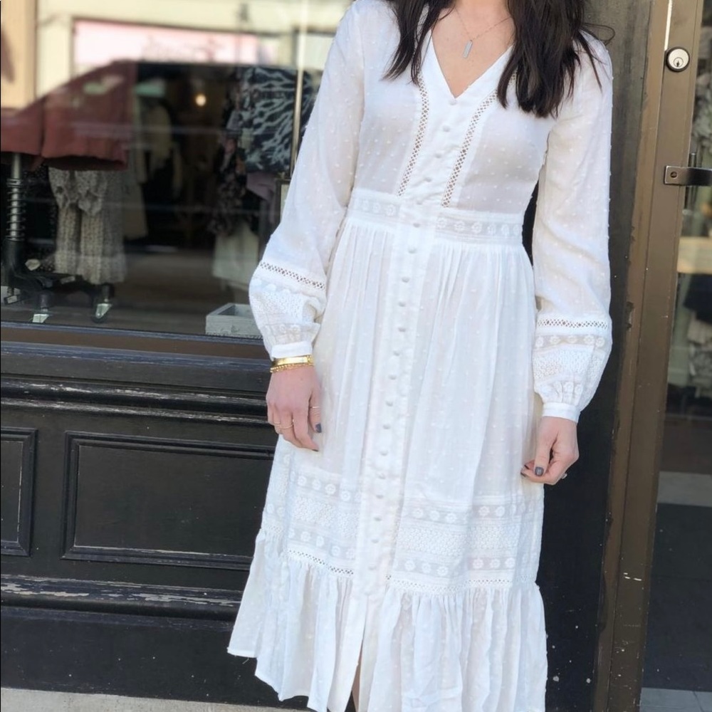 French white eyelet dress